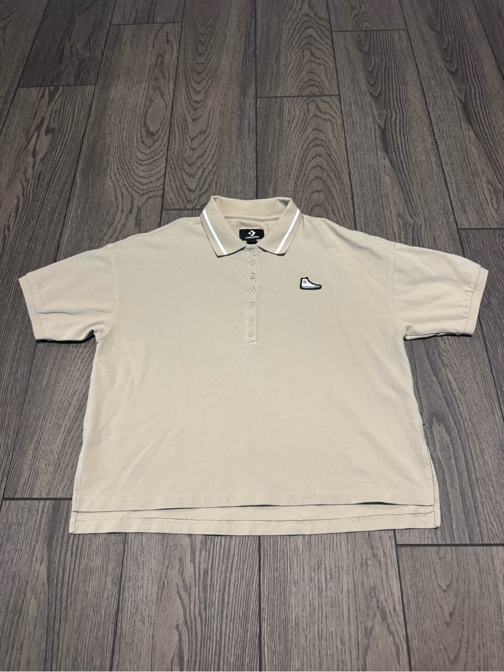 Converse Polo Beige T-shirt - Size Small